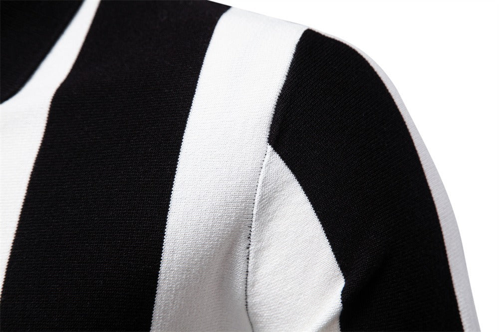 Summer Slim-Fit Stripe Polo Shirt for Men – 2025 Business Casual Knit Top | Breathable Short Sleeve Tee | PSD8060