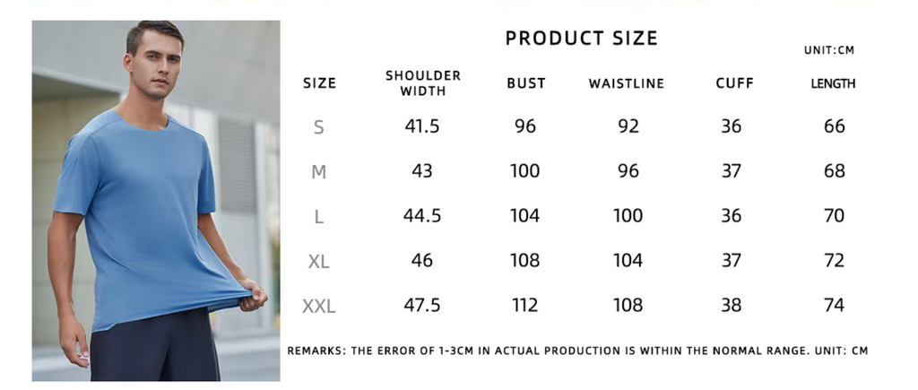 Men’s Lightweight Athletic T-Shirt – Short Sleeve Stretchy Summer Running & Fitness Tee | DT24202