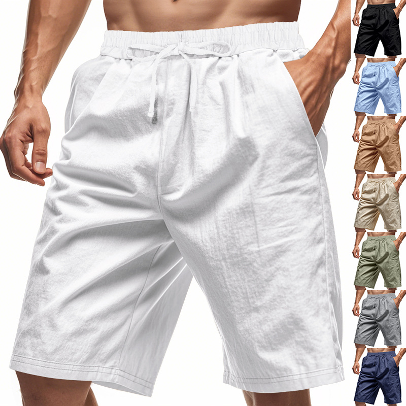 Breathable Men's Linen Shorts – Lightweight Summer Beach & Sport Casualwear| YFY-WW-2