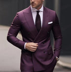 Men's Premium 2pcs Suits – Formal Wedding Groom Attire in Multiple Colors