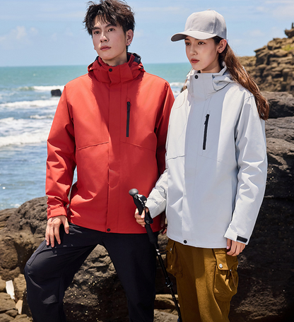 DZRZVD 3-in-1 Down Jacket | 5000mm Waterproof Trekking Coat with Detachable Down Layer | All-Season Outdoor Protection | 250826