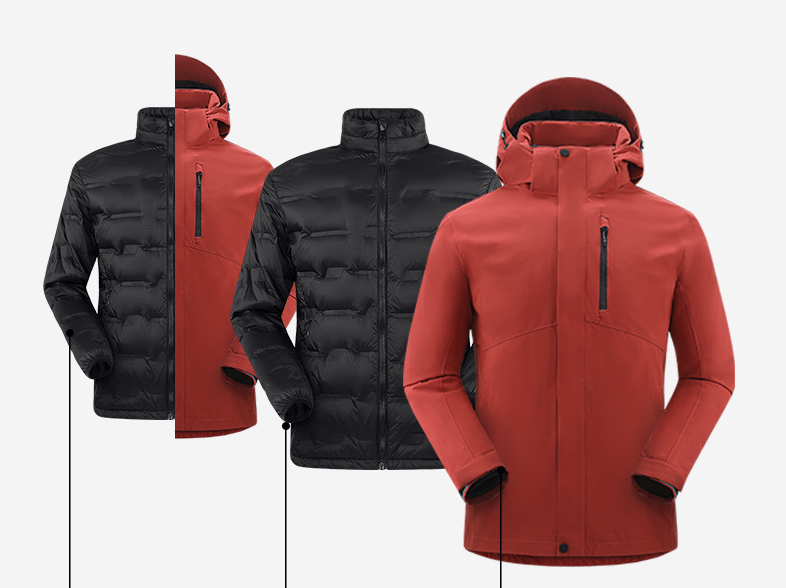 DZRZVD 3-in-1 Down Jacket | 5000mm Waterproof Trekking Coat with Detachable Down Layer | All-Season Outdoor Protection | 250826
