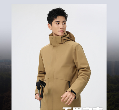 Men's 3-in-1 Winter Jacket with 90% White Duck Down | Waterproof Windproof Hiking Coat | All-Season Outdoor Protection | 251905