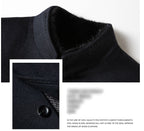 Benji Men's Wool Blend Overcoat with Detachable Rabbit Fur Lining | Winter Business Casual Topcoat for Men | Thick Mid-Length Wool Jacket| SDN682