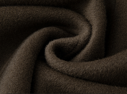 Ekeweer Longline 100% Wool Coat for Tall Men | Double-Faced Wool Overcoat | Handcrafted Fall & Winter Long Trench Coat | 86765