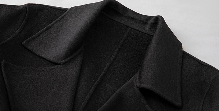 Ekeweer Longline 100% Wool Coat for Tall Men | Double-Faced Wool Overcoat | Handcrafted Fall & Winter Long Trench Coat | 86765