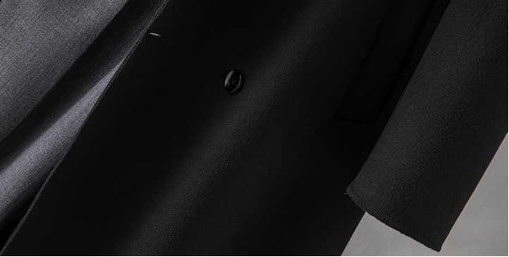 Ekeweer Longline 100% Wool Coat for Tall Men | Double-Faced Wool Overcoat | Handcrafted Fall & Winter Long Trench Coat | 86765