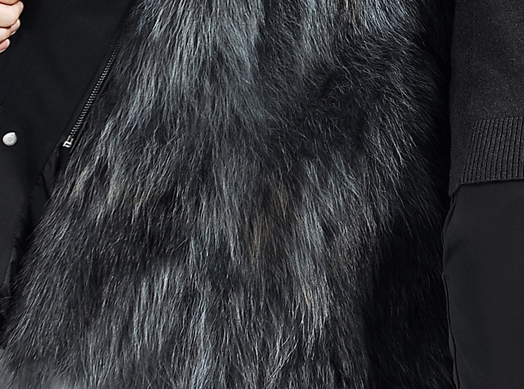 Aourun Men's Long Parka with Fox Fur Trim | 2025 Winter Hooded Jacket | Plush Mid-Length Faux Fur Lined Coat | 210