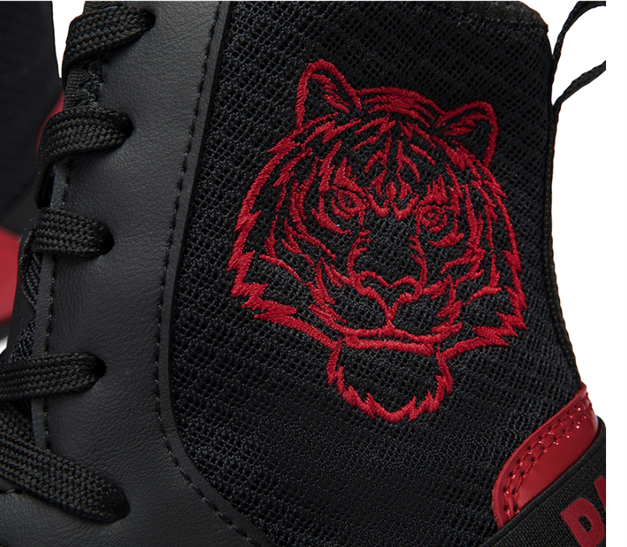 Qiku Bao Combat Sports Shoes | Unisex Wrestling & Boxing Shoes | Gum Rubber Sole for Muay Thai & Martial Arts | QK1139