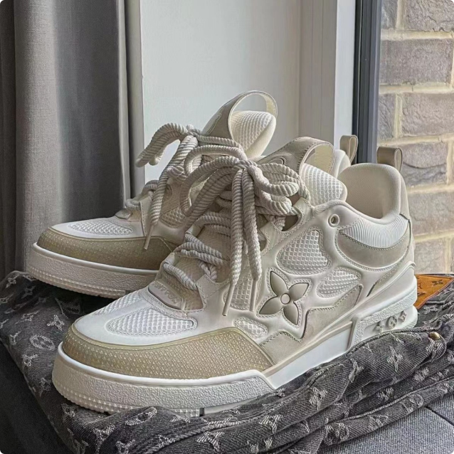 Unisex Donut Thick-Soled Dad Sneakers | Height-Increasing Chunky Trainers | Fashion Casual Lace-Up Sports Shoes | 12124
