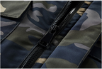 Men's Versatile Camouflage Fleece-Lined Military Jacket with Fur Hood & Multi Pockets