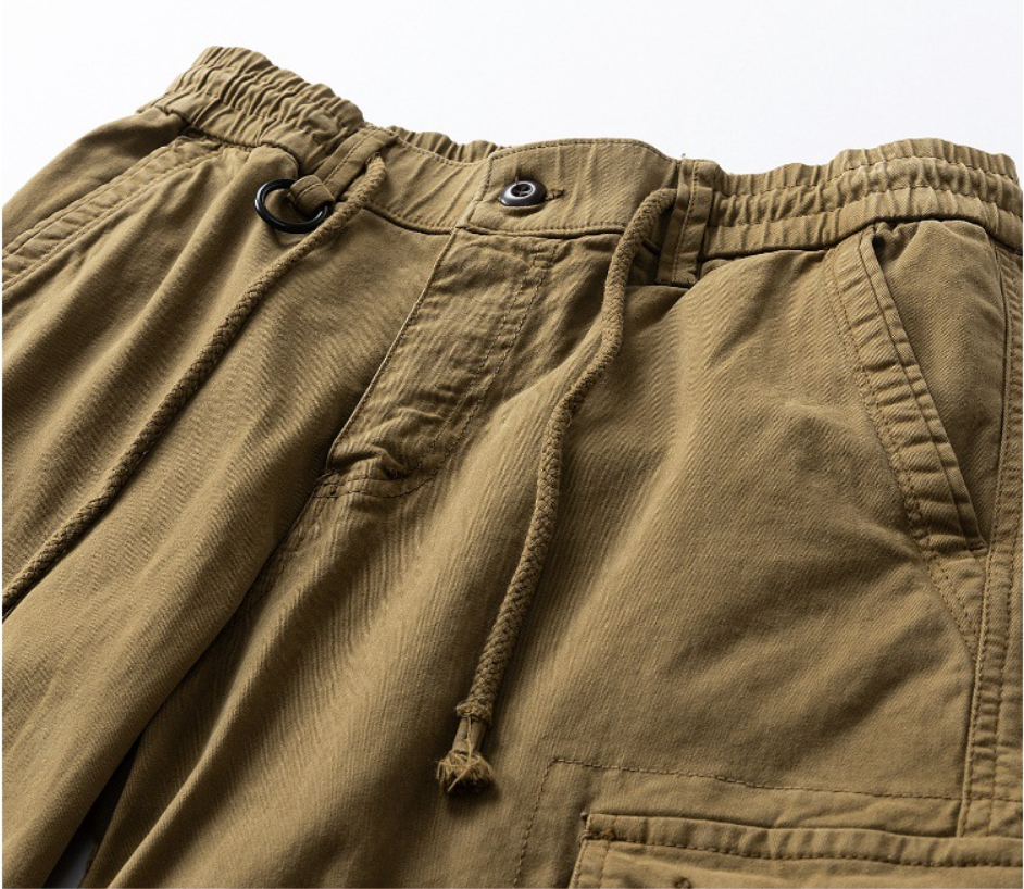 G-Stone Multi-Pocket Cotton Cargo Pants | Men‘s Outdoor Tactical Trousers | Relaxed Straight Leg Hiking & Work Pants | 8558