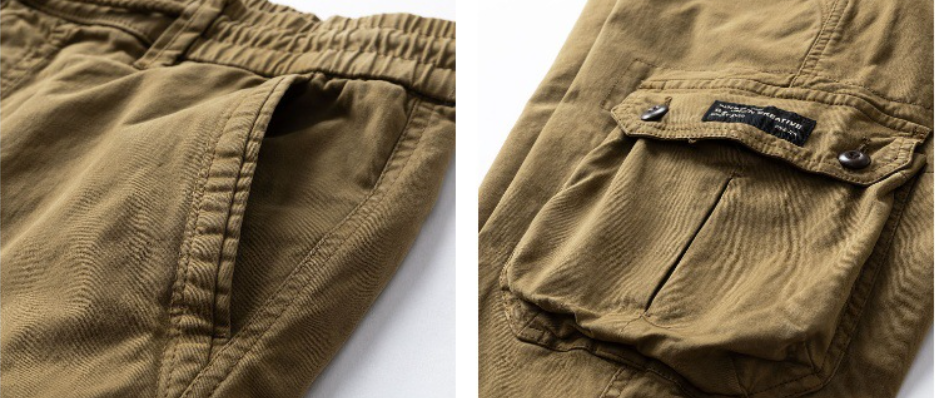 G-Stone Multi-Pocket Cotton Cargo Pants | Men‘s Outdoor Tactical Trousers | Relaxed Straight Leg Hiking & Work Pants | 8558