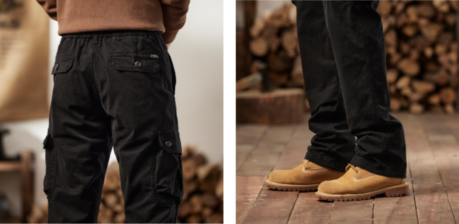 G-Stone Multi-Pocket Cotton Cargo Pants | Men‘s Outdoor Tactical Trousers | Relaxed Straight Leg Hiking & Work Pants | 8558