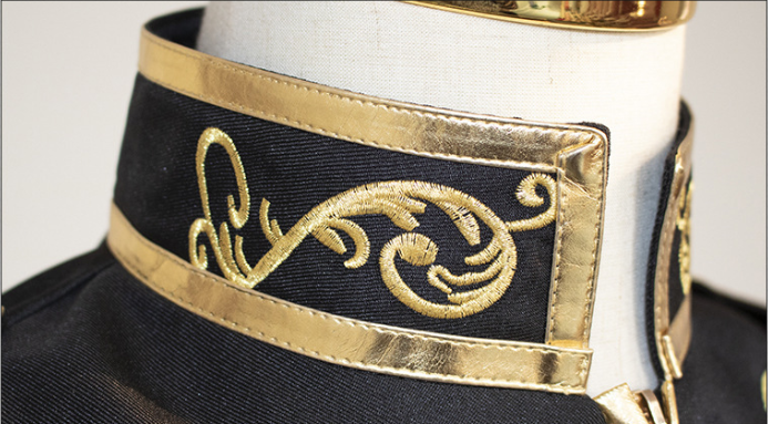 Medieval Royal Prince Jacket | Gold Embroidered Stand Collar Coat | Halloween Noble Cosplay Costume for Men & Women