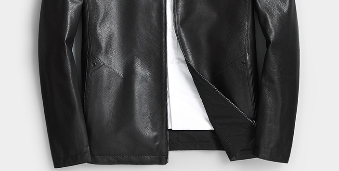 Men’s Genuine Cowhide Leather Jacket | Reversible Fur-Lined Mid-Length Coat | Business Casual Winter Outerwear | 8803