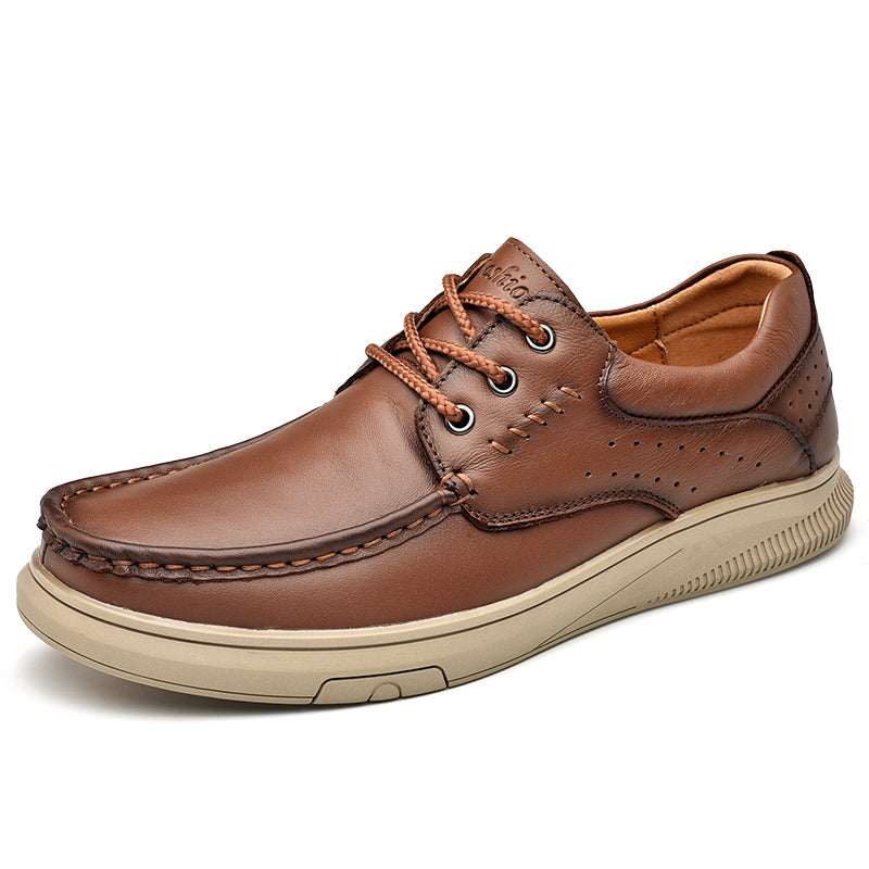 Men's Casual Breathable British Leather Shoes Stylish & Comfortable Footwear | B2231