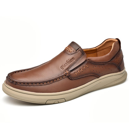 Men's Casual Breathable British Leather Shoes Stylish & Comfortable Footwear | B2231