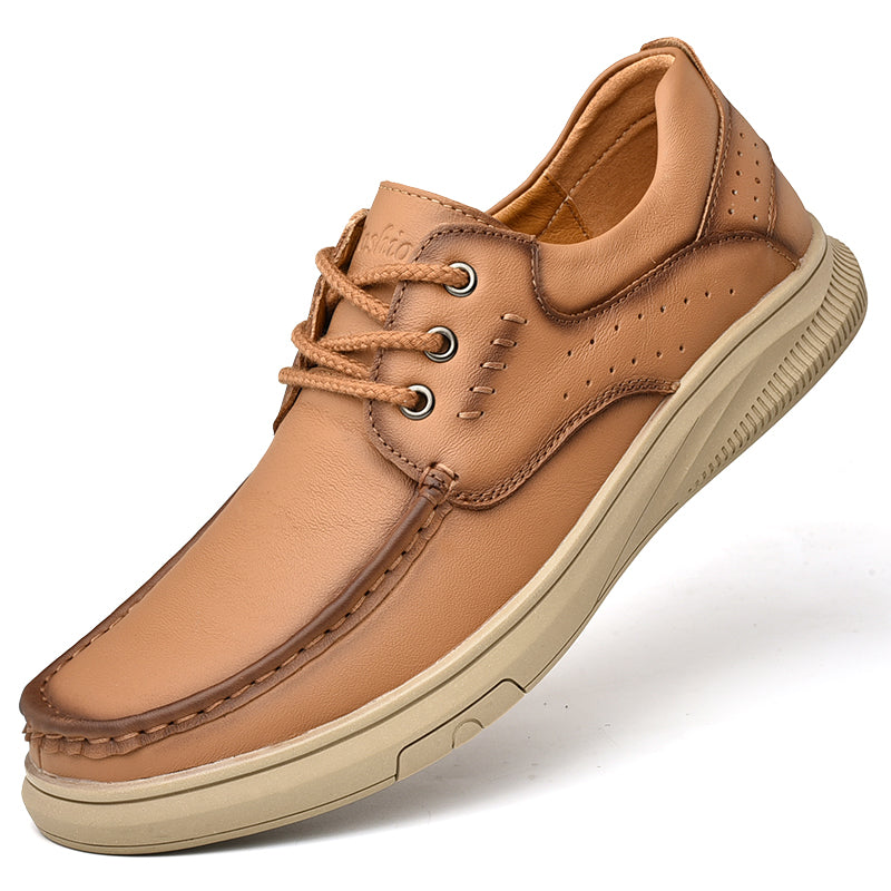 Men's Casual Breathable British Leather Shoes Stylish & Comfortable Footwear | B2231