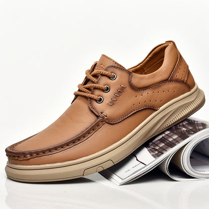 Men's Casual Breathable British Leather Shoes Stylish & Comfortable Footwear | B2231