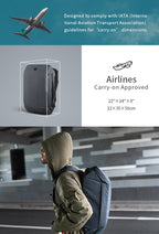 KINCASE Large Capacity Premium Business Laptop & Travel Backpack – Water-Resistant, Anti-Theft, RFID Shield | KC-1816