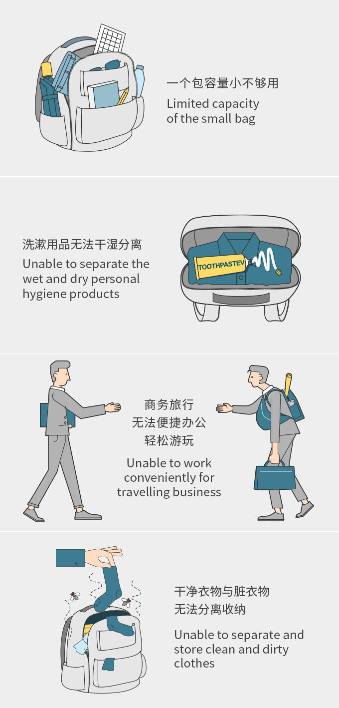 KINCASE Large Capacity Premium Business Laptop & Travel Backpack – Water-Resistant, Anti-Theft, RFID Shield | KC-1816