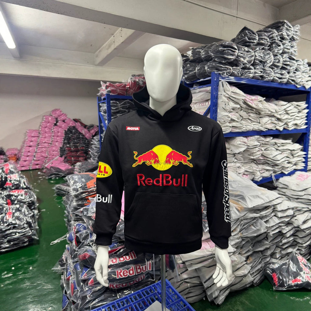 F1 Racing Embroidered Hoodie RedBull, Porsche, Mercedes, BMW & Subaru Styles Jacket | Unisex Streetwear Pullover Sweatshirt