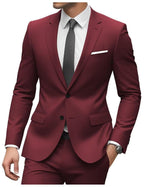 2026 Men‘s 2-Piece Wedding Suit Set | Notch Lapel Business Blazer & Trousers | Cross-Border Formal Wear for Grooms & Hosts | SBT001