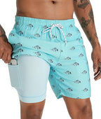 Summer 3D Print Men's Double-Layer Beach Shorts Quick-Dry, Breathable, Bold Designs | SCDK-QK