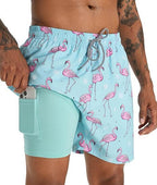Summer 3D Print Men's Double-Layer Beach Shorts Quick-Dry, Breathable, Bold Designs | SCDK-QK