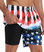 Summer 3D Print Men's Double-Layer Beach Shorts Quick-Dry, Breathable, Bold Designs | SCDK-QK