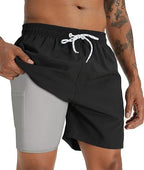 Summer 3D Print Men's Double-Layer Beach Shorts Quick-Dry, Breathable, Bold Designs | SCDK-QK