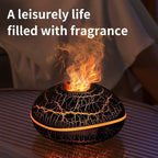 Realistic Flame Effect Aromatherapy Diffuser – 7-Color LED Humidifier USB Powered for Home, Office & Bedroom | SD13