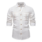 Men's Linen-Blend Shirt - 2025 Spring Slim-Fit Casual Top | SH2025