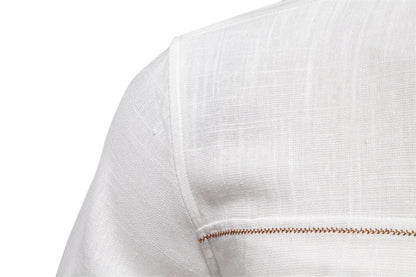 Men's Linen-Blend Shirt - 2025 Spring Slim-Fit Casual Top | SH2025