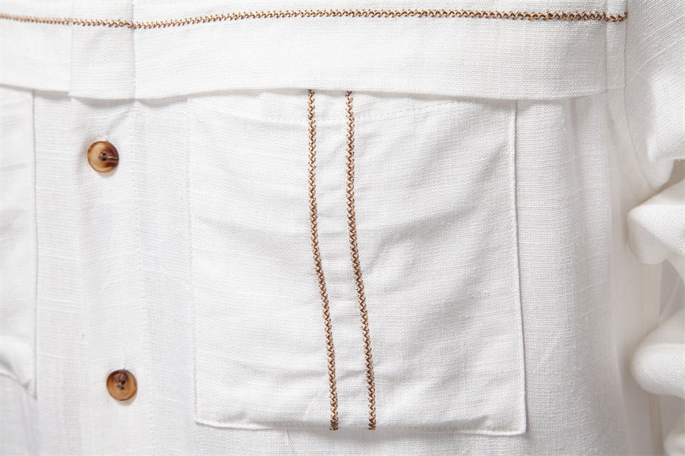 Men's Linen-Blend Shirt - 2025 Spring Slim-Fit Casual Top | SH2025