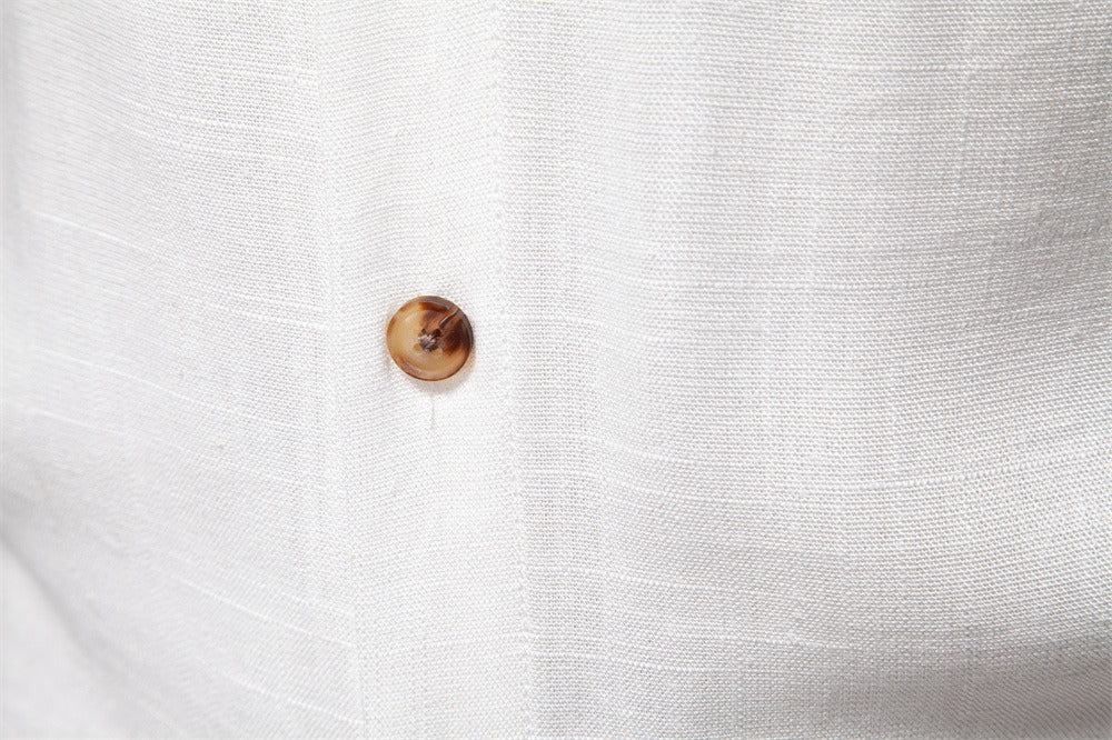 Men's Linen-Blend Shirt - 2025 Spring Slim-Fit Casual Top | SH2025