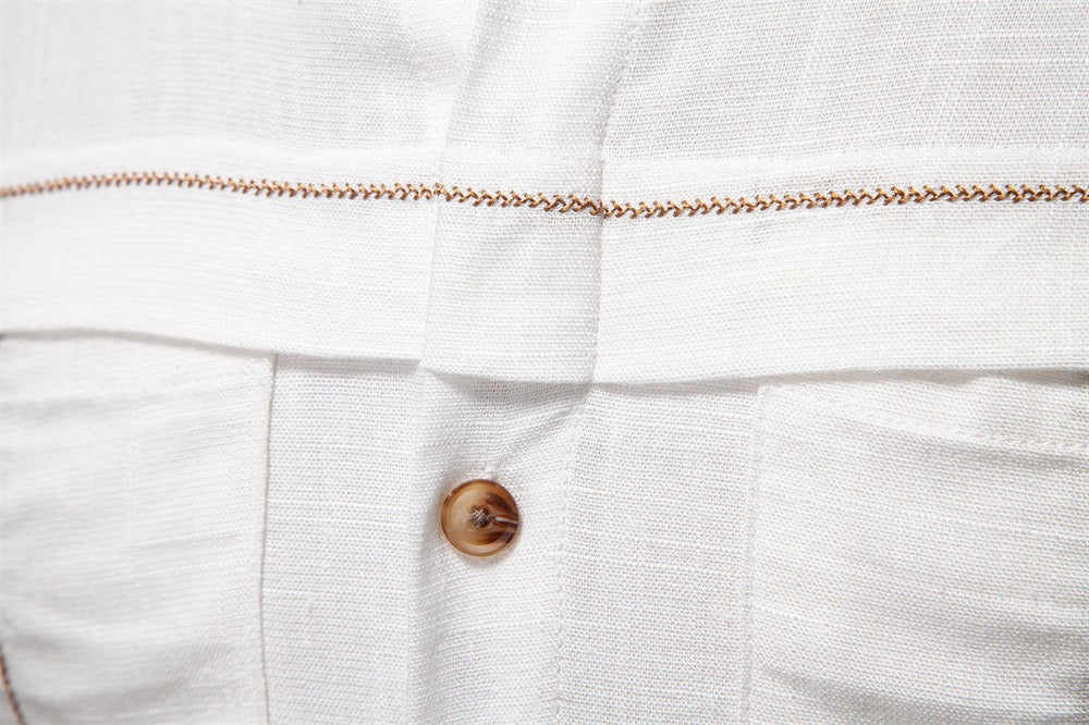 Men's Linen-Blend Shirt - 2025 Spring Slim-Fit Casual Top | SH2025