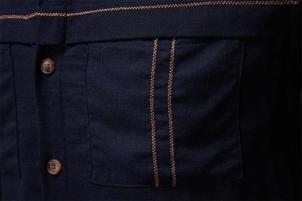 Men's Linen-Blend Shirt - 2025 Spring Slim-Fit Casual Top | SH2025