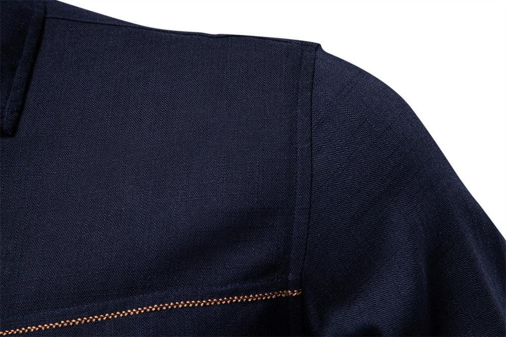 Men's Linen-Blend Shirt - 2025 Spring Slim-Fit Casual Top | SH2025