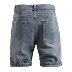 Men's Vintage Straight-Leg Denim Shorts - 2025 Summer Mid-Thigh Casual Jeans Shorts | ST0018