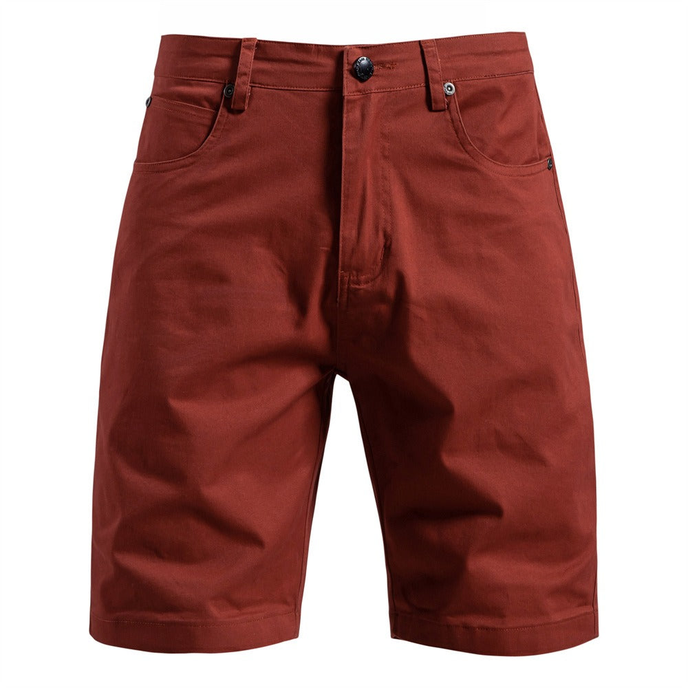 Men's Cotton Casual Cargo Shorts Summer Slim Fit 5-Inch Straight-Leg Short | ST010