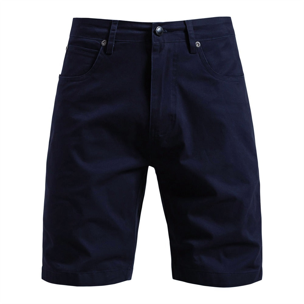 Men's Cotton Casual Cargo Shorts Summer Slim Fit 5-Inch Straight-Leg Short | ST010