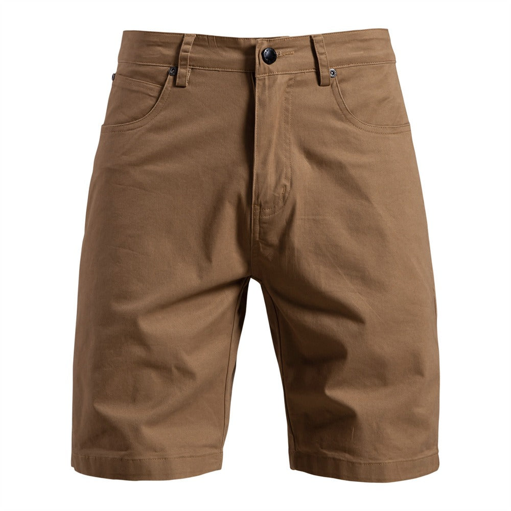 Men's Cotton Casual Cargo Shorts Summer Slim Fit 5-Inch Straight-Leg Short | ST010