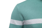 Men’s Half-Zip Stand Collar Knit Sweater – Colorblock Casual Pullover | SW135