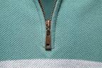Men’s Half-Zip Stand Collar Knit Sweater – Colorblock Casual Pullover | SW135