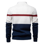 Men’s Half-Zip Stand Collar Knit Sweater – Colorblock Casual Pullover | SW135