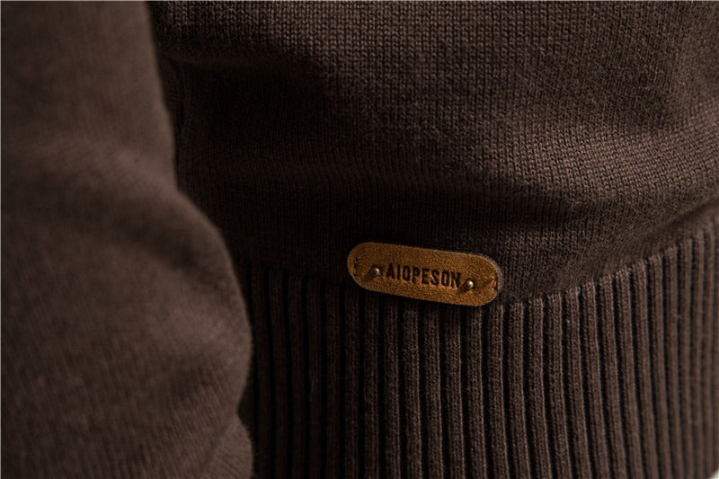 Men’s Zip-Up Knitted Soft Cotton Cardigan Urban Slim Fit Stand Collar Sweater Quality Top | SW188