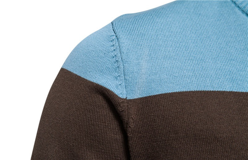 Men’s Zip-Up Knitted Soft Cotton Cardigan Urban Slim Fit Stand Collar Sweater Quality Top | SW188