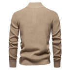 Men’s High-Neck Zip Cardigan Sweater – Solid Color Knit Pullover, Business Casual Warm Winter Jacket for Men | SW833
